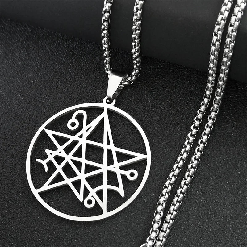 Necronomicon Satan Pendant Necklace — Stainless Steel