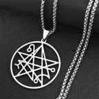 Necronomicon Satan Pendant Necklace — Stainless Steel
