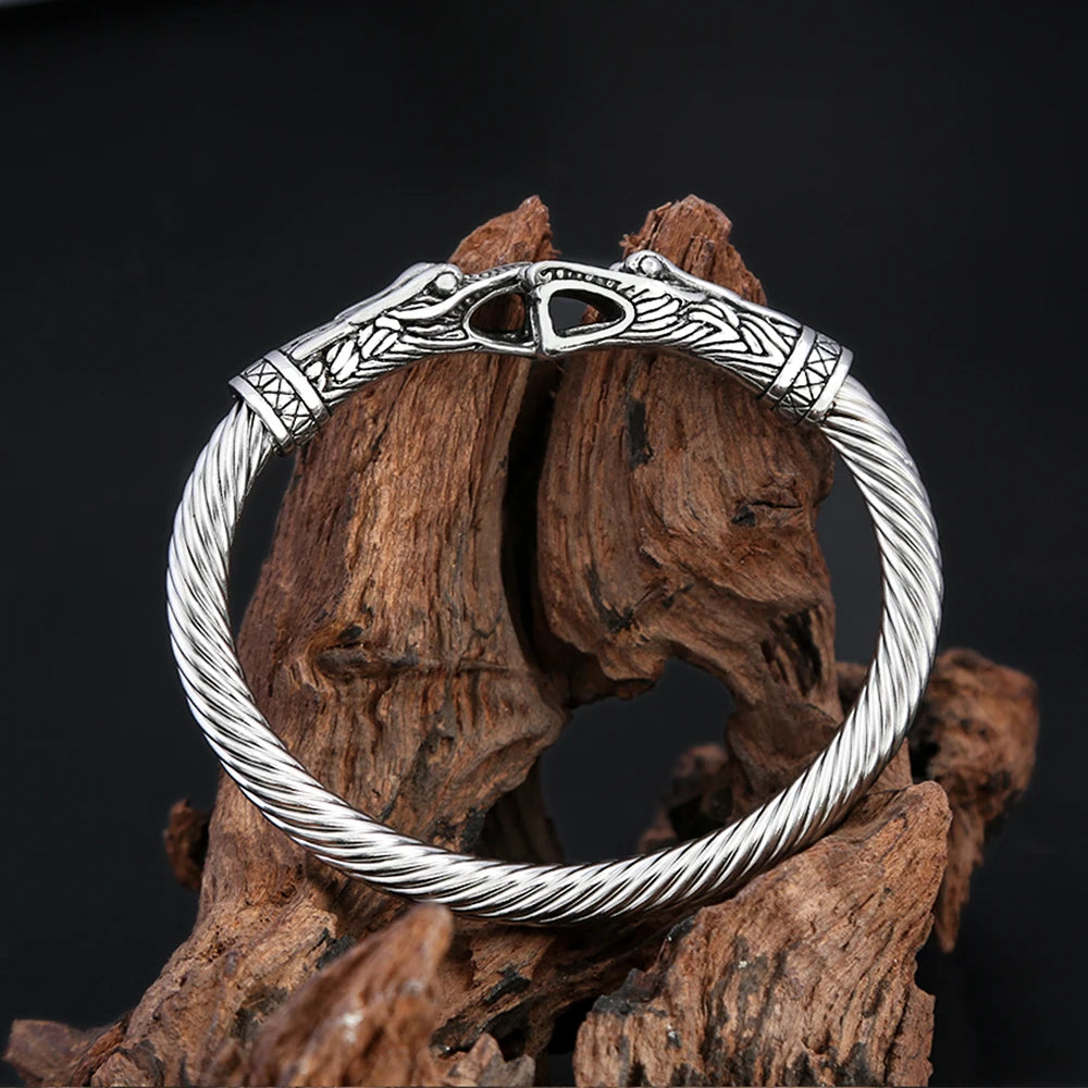 Viking Dragon Head Bracelet — Stainless