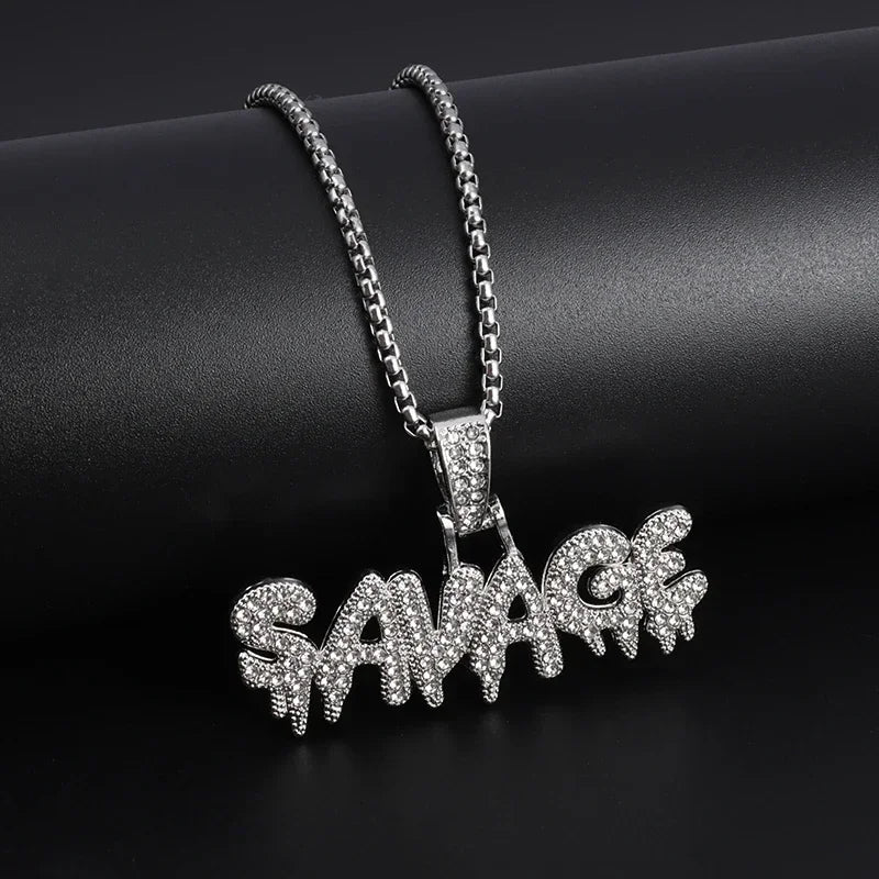 Men\'s Hip Hop Iced Out Dollar Sign Money Pendant Necklace Men\'s Punk Rap Rock Party Jewelry