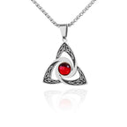 Celtic Witch Knot Pendant Necklace — Steel
