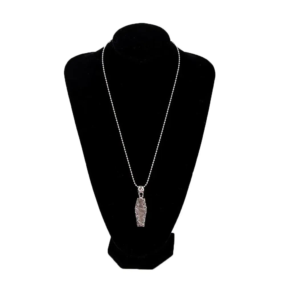 Skeleton Coffin Steampunk Cross Necklace — Stainless Steel