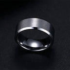 New Fashion Charm Jewelry Ring for Men Women Stainless Steel Black Rings Wedding Engagement Band Quality Matte Male