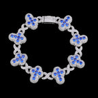 Iced Out Cross Bracelet Stainless Steel 20MM