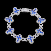 Iced Out Cross Bracelet Stainless Steel 20MM