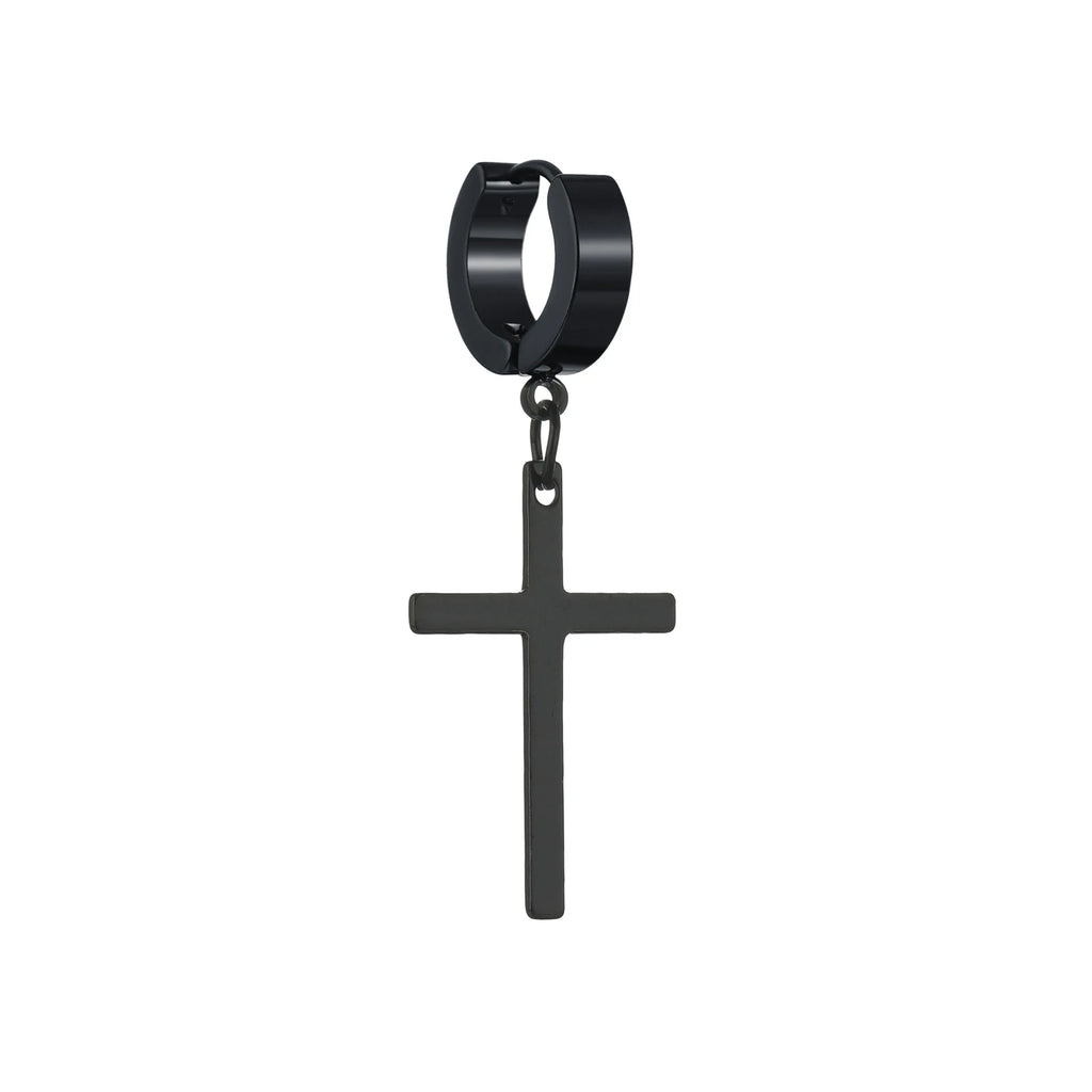 Punk Mens Long Stick Ear Stud Set Black Earrings Gift for Boyfriend Lover Jewelry Nightclub Bar Earring