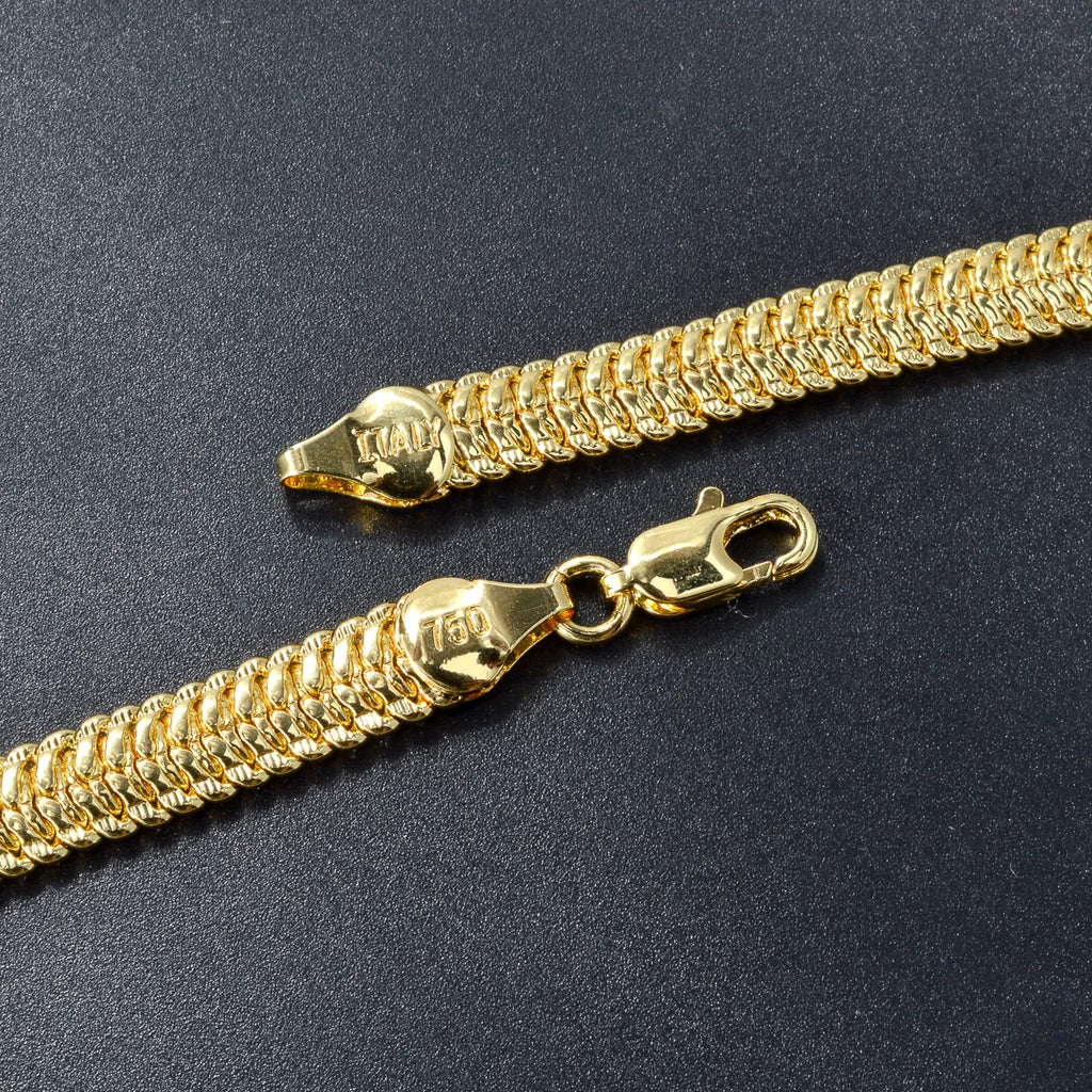 Classic Herringbone Chain Necklace for Daily Wear 24 Inch