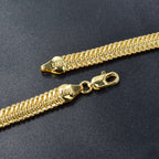 Classic Herringbone Chain Necklace for Daily Wear 24 Inch