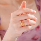 LIKGREAT Vintage Star of David Ring Evil Rings for Men Women Stainless Steel Punk Jewelry Jewish Star Protection Amulet