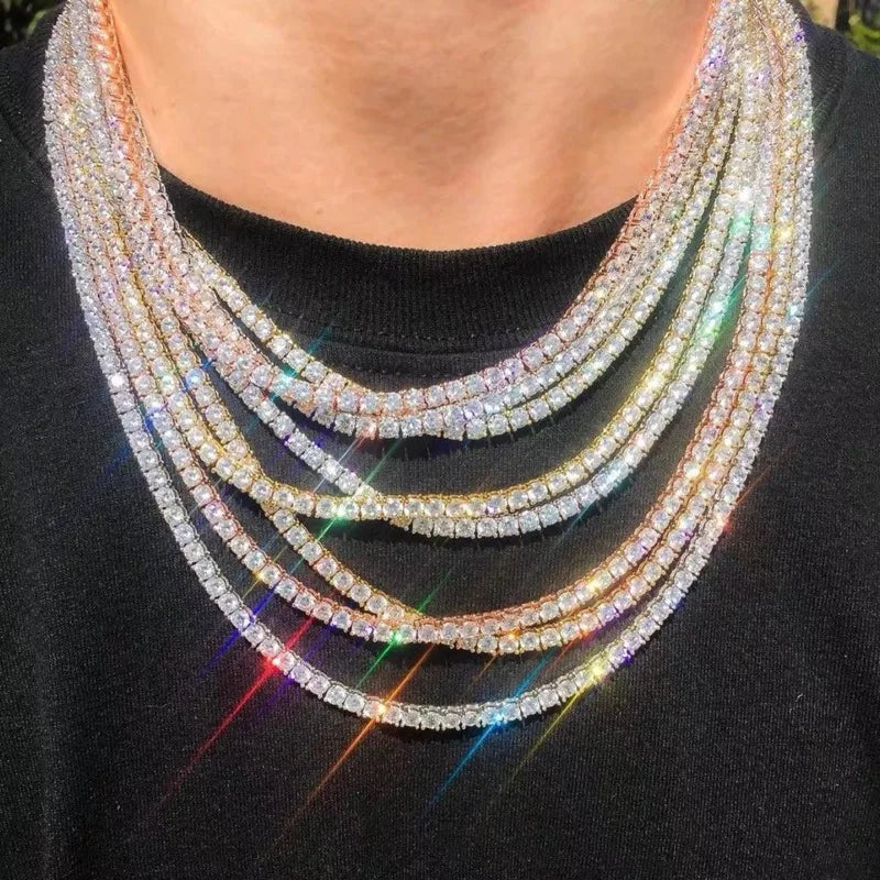 Elegant Cuban Chain Zircon Necklace Clavicle Chain CZ Diamonds Dazzling Shiny Bling Pendant Women Fashion Wedding