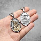 Archangel Pendant 316L Stainless Steel St.Michael Necklaces Men Amulet Chain Punk Retro Jewelry Accessories Best Gift Wholesale