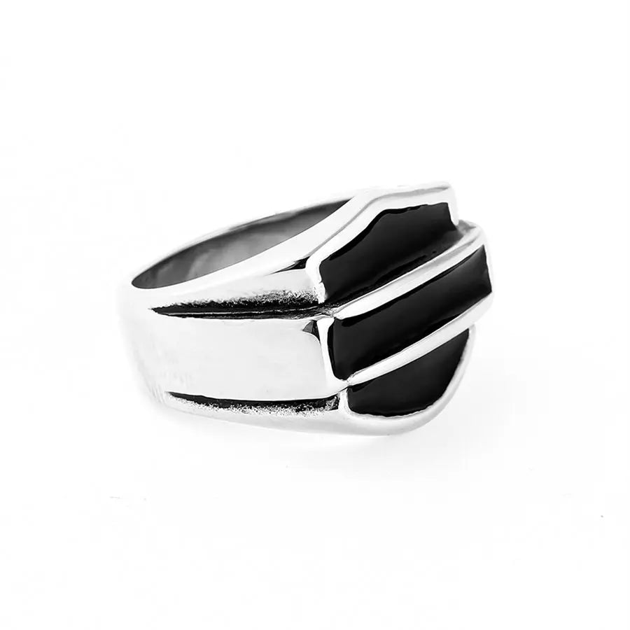 Vintage Viking Shield Ring — Stainless Steel