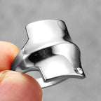 Shield Gemstone Ring — Stainless Steel