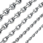 Minimal Silver O-Chain Necklace — Stainless Steel