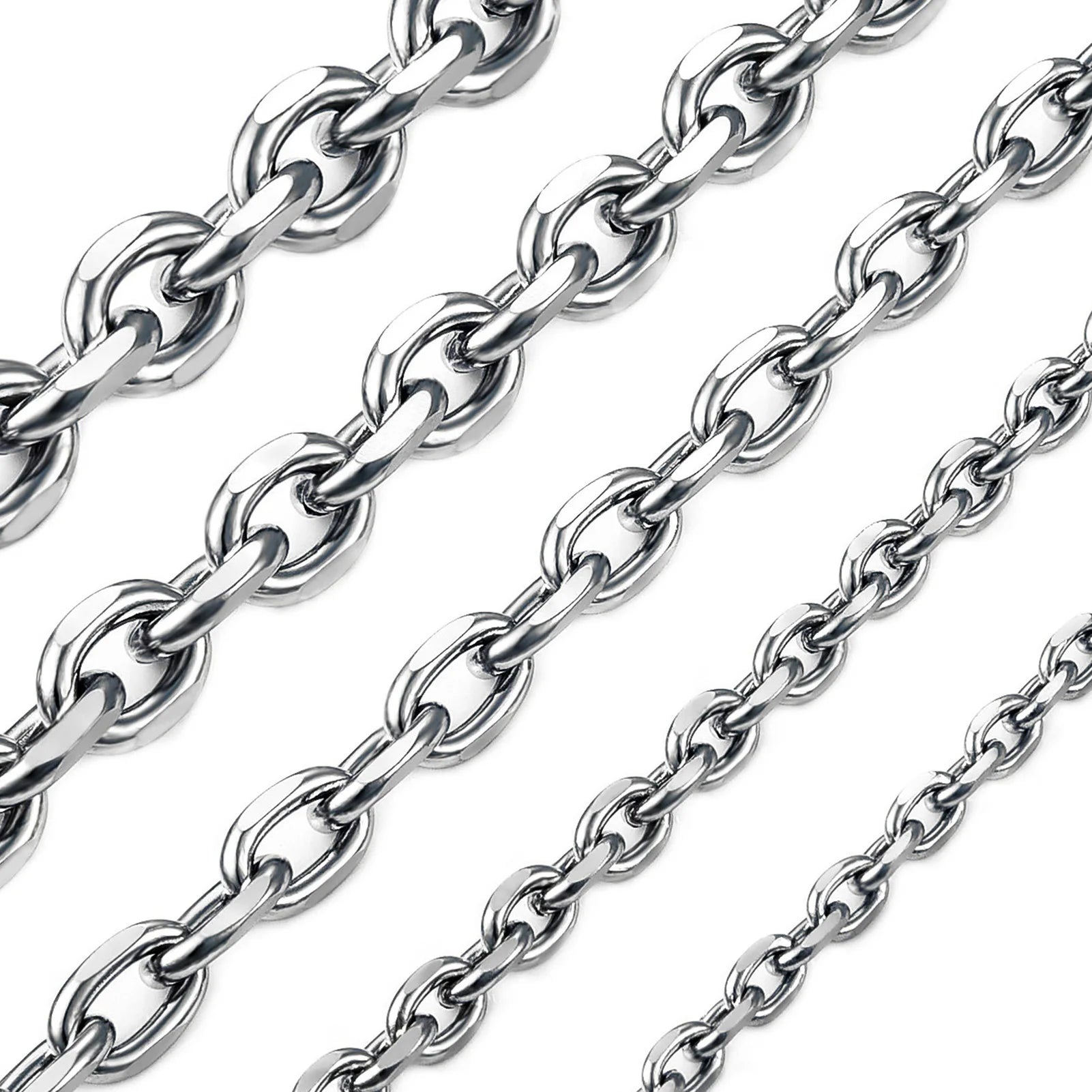 Minimal Silver O-Chain Necklace — Stainless Steel