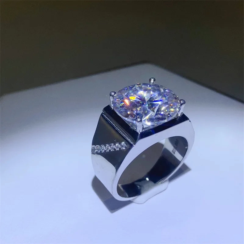 Shocking Giant Diamond Luxury Oversized Ring For Men 10ct Moissanite PT950 Platinum | 10ct Luxury Diamond, Highly