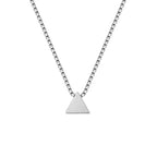 Charm 925 Sterling Silver 18 Inches Box Chain Triangle Necklace For Women Fashion Wedding Party Favors Jewelry Accessories