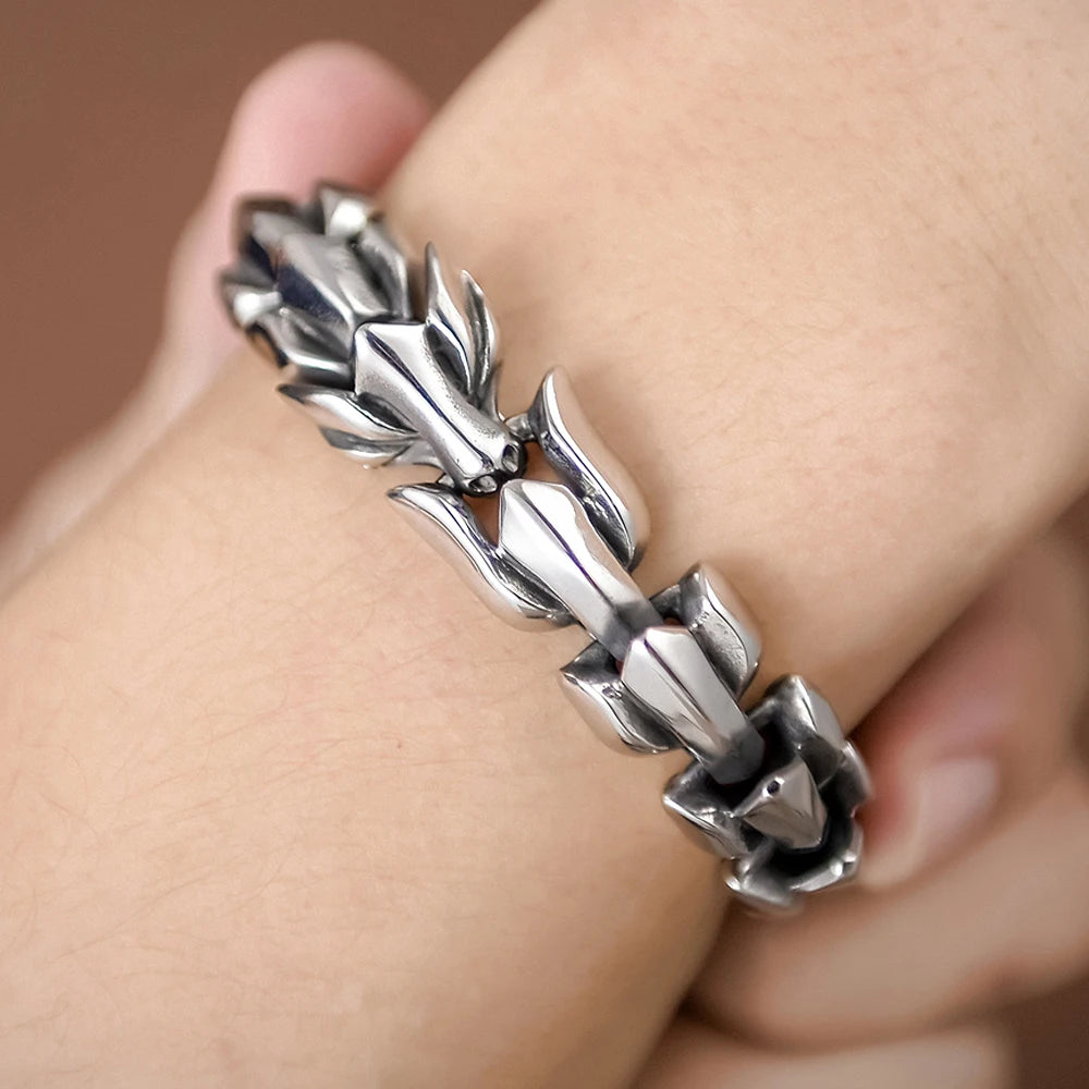 Dragon Viking Steel Bracelet Vintage 316L Nordic