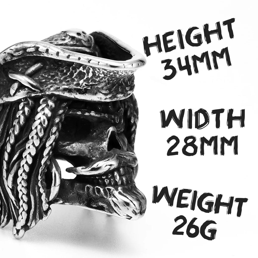 Pirate Skull Ring — Stainless Steel