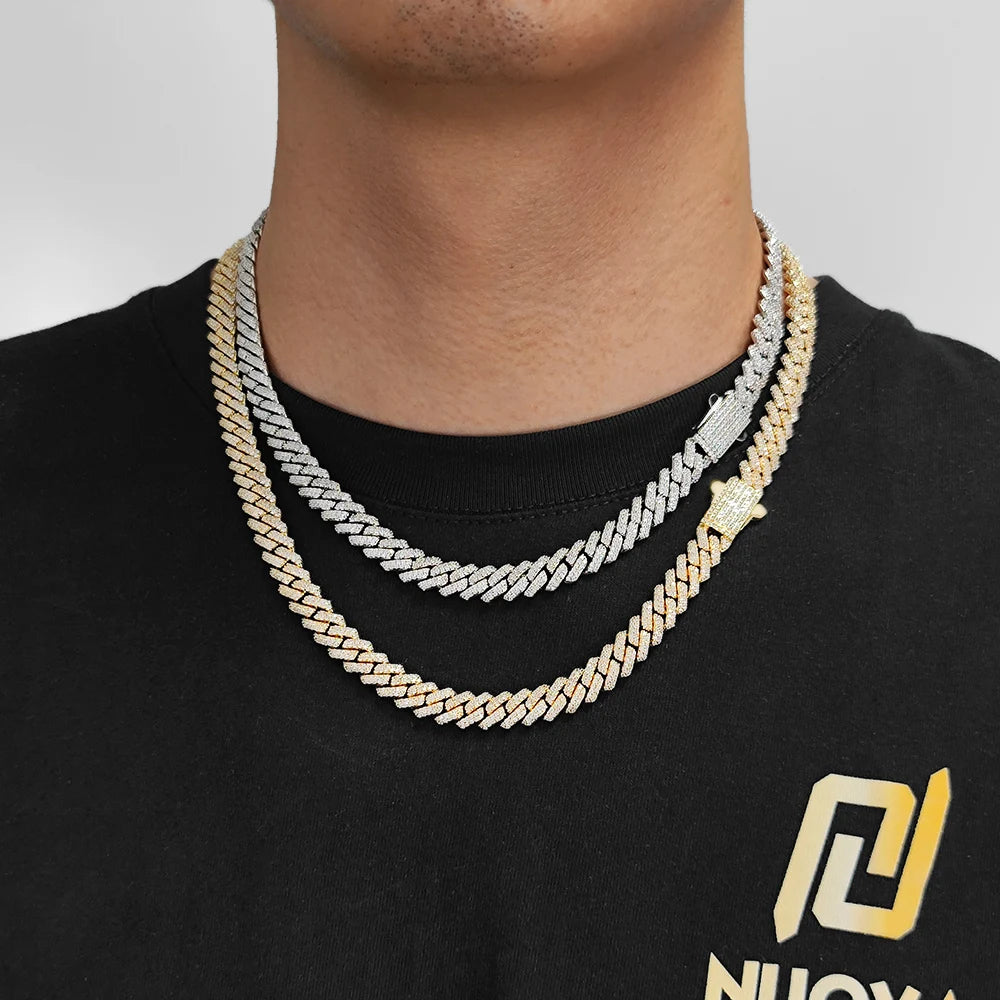Iced Out Cuban Chain Necklace Stainless Steel 8MM