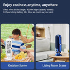 Desktop Electric fan Rechargeable Portable Home Air Conditioning Fan 5-Speed 720° Swivel Outdoor Camping Air Cooler