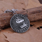 Fenrir Wolf Pendant Necklace — Gold
