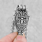 Men's Odin Face Shield Stainless Steel Personality Necklace Nordic Fashion Myth Amulet Pendant High Quality Jewelry