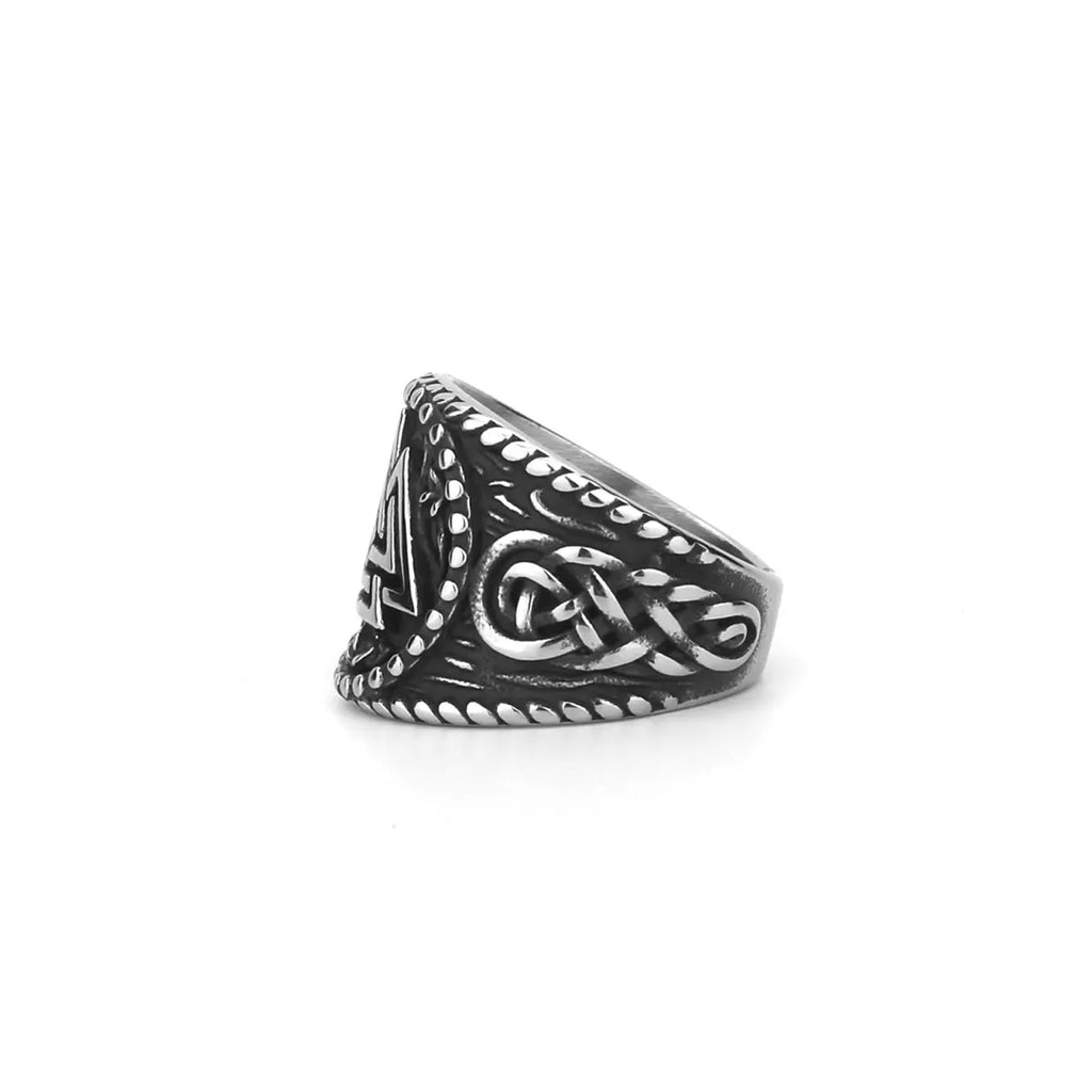 Valknut Viking Rune Ring for Men — 316L Stainless Steel