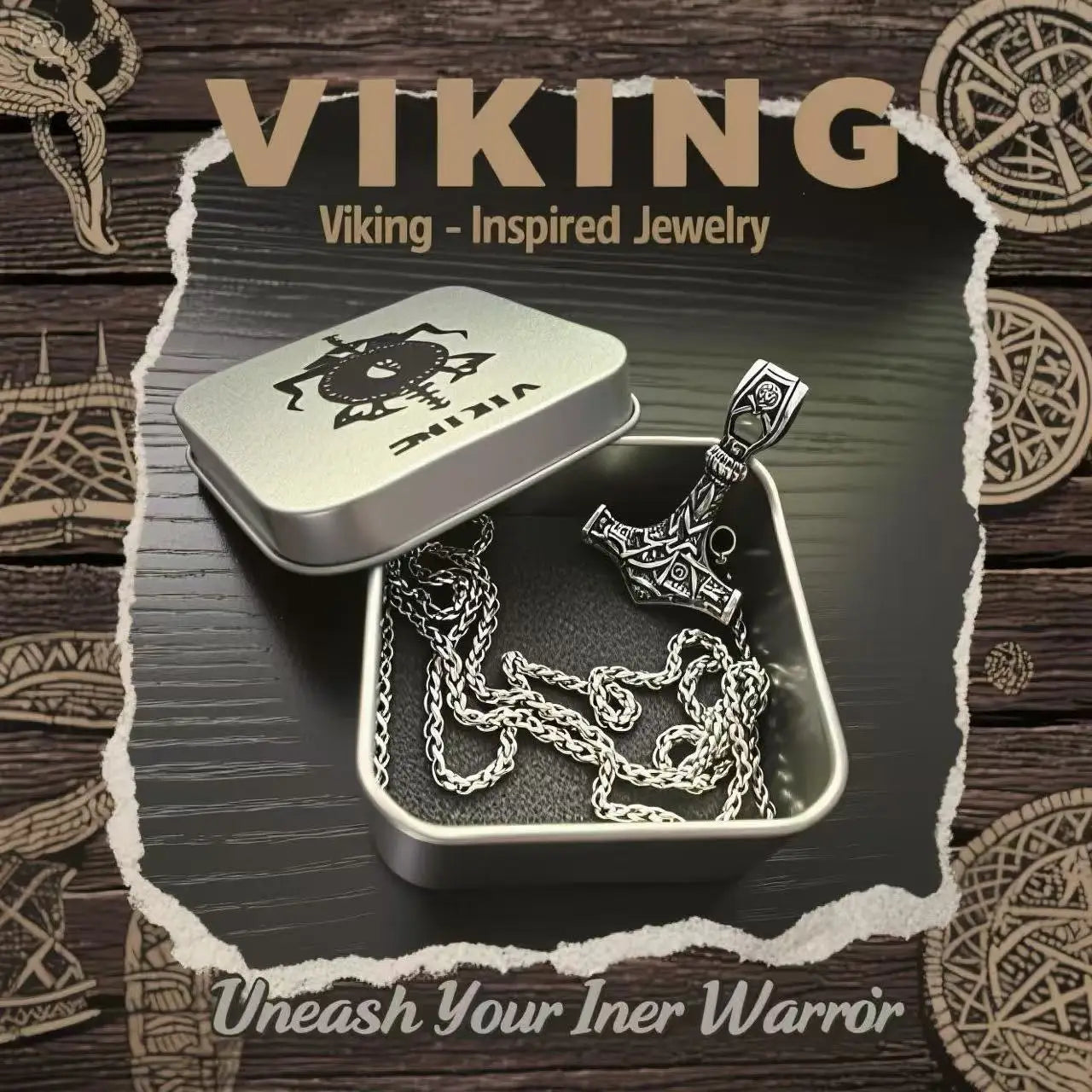 Viking Steel Pendant 316L Rune Axe High-end