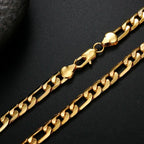 ALITREE Fine Classic 8MM sideways 18K gold Necklace charms 925 Sterling silver for men woman Jewelry wedding party