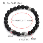 Tiger Eye Lava Bead Chakra Bracelet