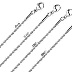 LUXUSTEEL 4MM Stainless Steel Hip-Hop Rock Unisex Fashion Jewelry Twisted Chain Necklace, Everyday Wear Versatile and Waterproof