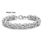 2022 New Trendy 316L Stainless Steel Base Chain Bracelet for Men Women Link Cuban Byzantine Coffee Beans Pig Nose Jewelry Gift