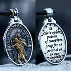St Christopher Men's Patron Saint Of Time Travelers Archangel Michael dragon slayer st george Pendant Chain Necklace