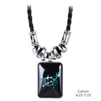 2024 Personalized Pendant Necklace Galaxy Constellation Design 12 Zodiac Sign Horoscope Astrology Necklace For Women Men Resin J