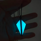Wood Resin Night Light Pendant Necklace