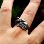 Flying Dragon Open Ring — Stainless Steel