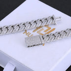 Iced Out Cuban Chain Necklace Stainless Steel 12MM
