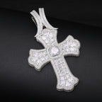 Full Cross Necklace Unisex Hip Hop Cuban Chain Sparkly Pendant For Men Women