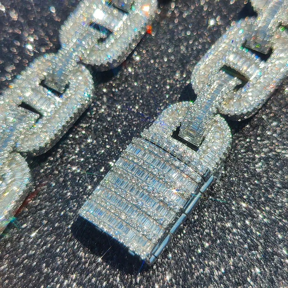 Iced Out Cuban Bracelet Stainless Steel Pig Nose