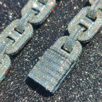 Iced Out Cuban Bracelet Stainless Steel Pig Nose