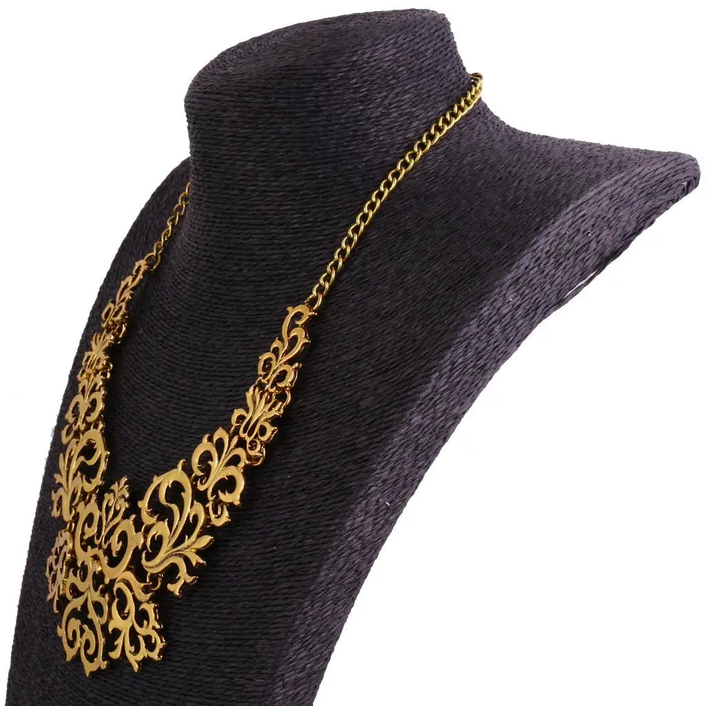 2016 Vintage Bohemia Choker Woman Statement Hollow Filigree Flower Pendant Necklace Jewelry