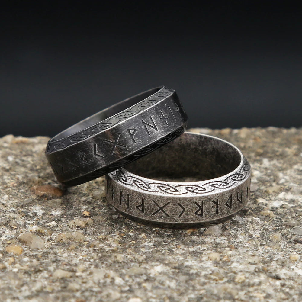 Viking Rune Ring — Stainless Steel