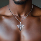 Iced Out Elephant Pendant — 925 Silver