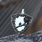 316L Stainless Steel Men's Necklace Mirror With Flowers Pendant Necklace Vintage Accessories Fashion Party Gift