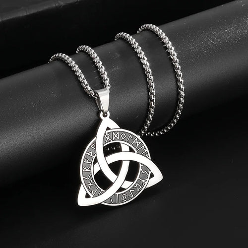 Celtic Trinity Knot Rune Pendant — Stainless Steel