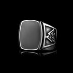 Stainless Steel Viking Company Nordic Mythology Giant Men Epoxy Ring With Knot Defense Anels Unisex Jewelry For Man Party Gift