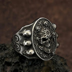 Priestess Retro Priest Ring, Men's Silvery Plated Ring, Artistic Ring Punk Style, Goth Jewelry for Men, Gifts for