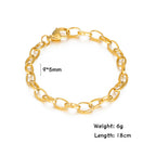 Paperclip Cable Chain Bracelet — Stainless Steel