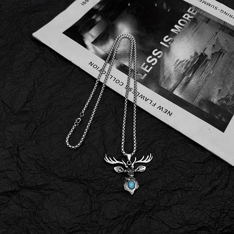 Steel Pendant Vintage Deer Head One You Japan
